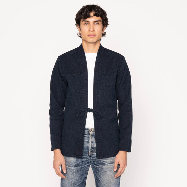 Naked & Famous - Kimono Shirt - Indigo Sashiko-Dutil Denim