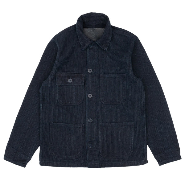 Naked & Famous - Chore Coat - Indigo Sashiko-Dutil Denim