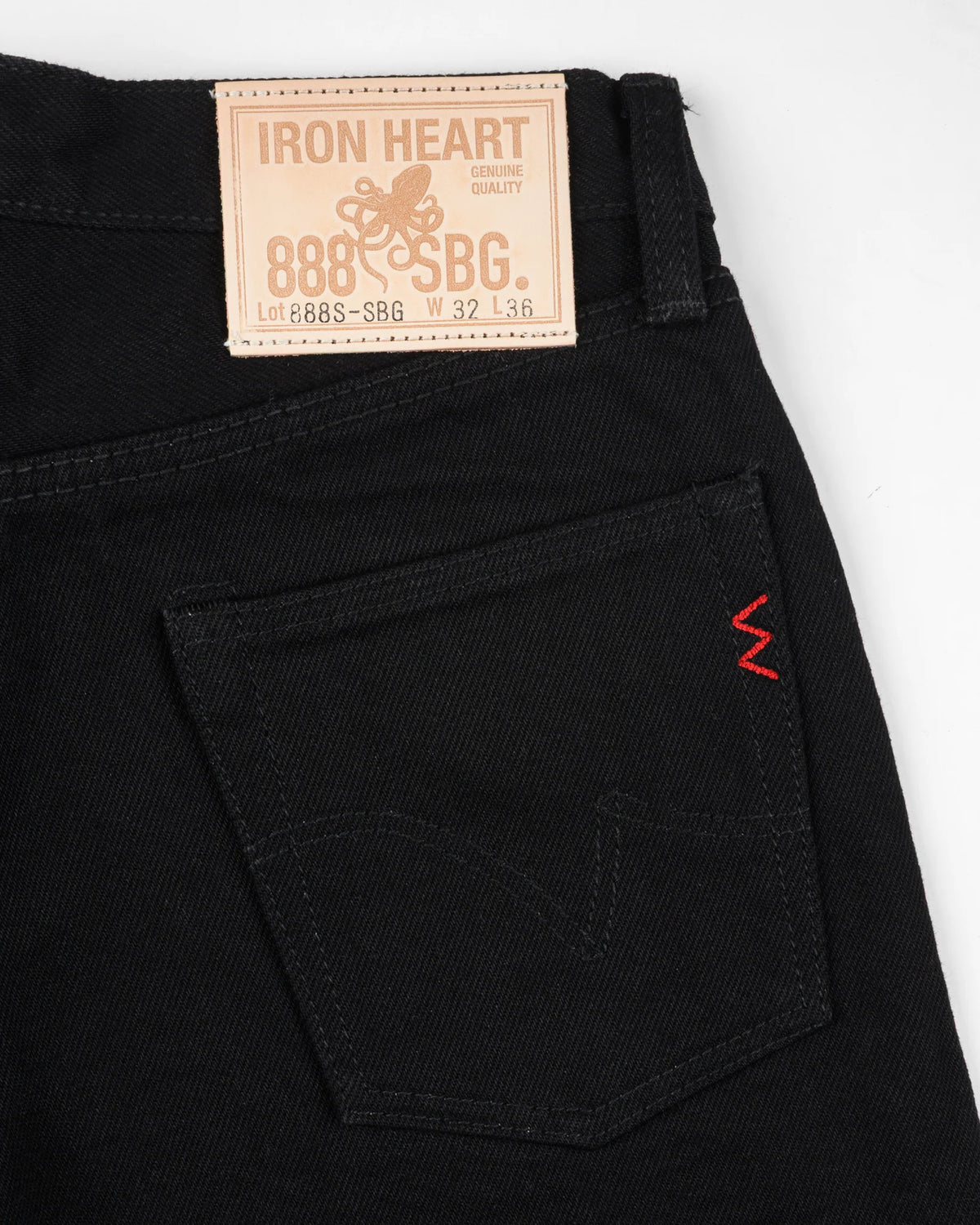 Iron Heart - 888 - 21oz Selvedge Denim Superblack (Fades To Grey