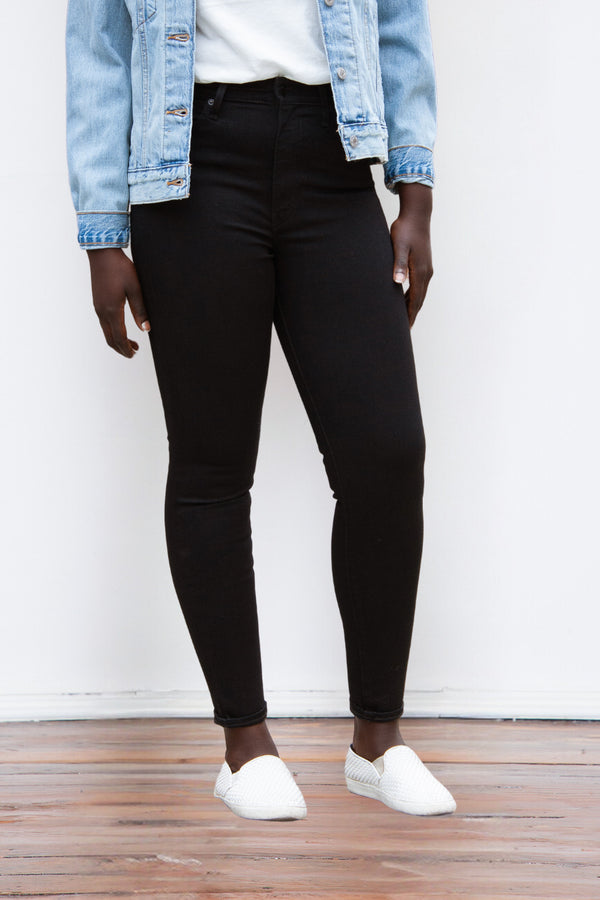Ladies Denim - Pants - Levi's - Mile High Super Skinny - Black Galaxy