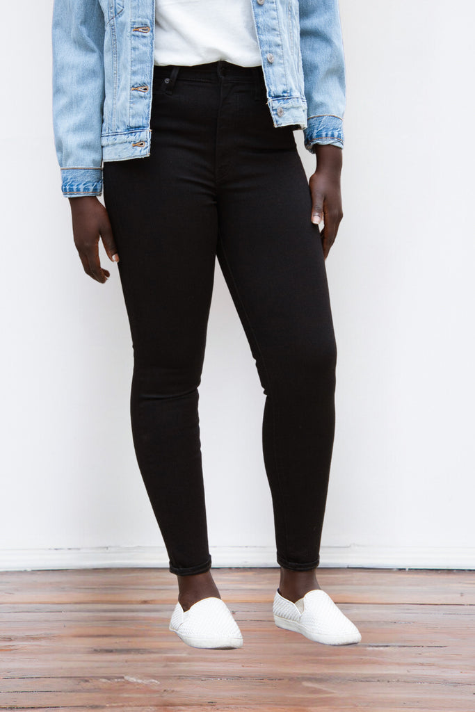 Ladies Denim - Pants - Levi's - Mile High Super Skinny - Black Galaxy