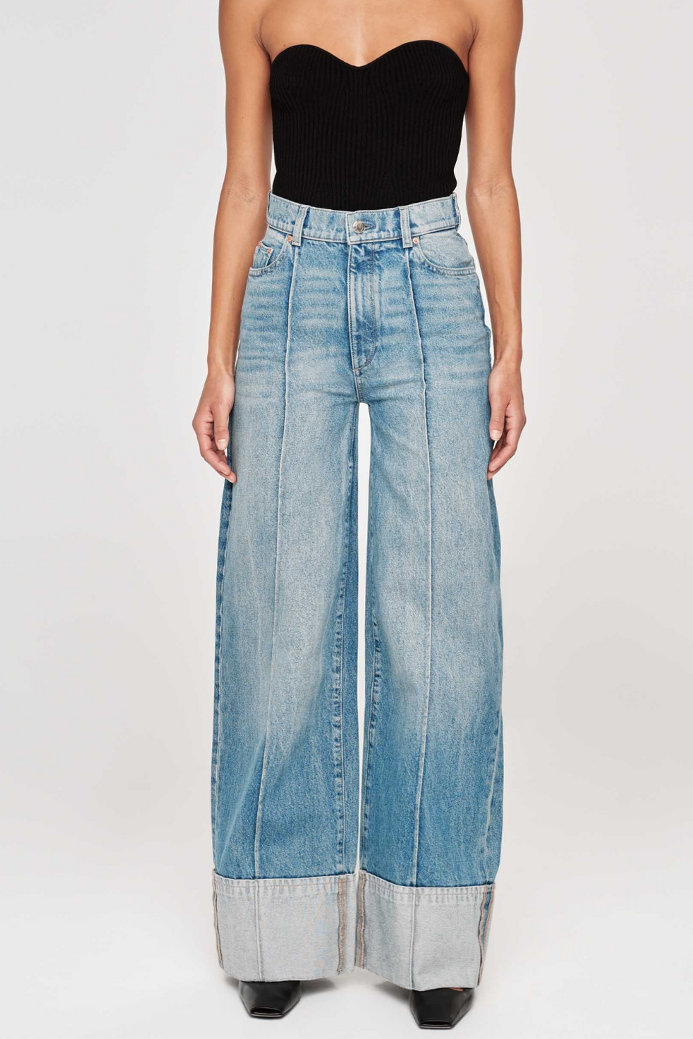 DL1961 Hepburn Wide Leg Jeans in Springdale Wash