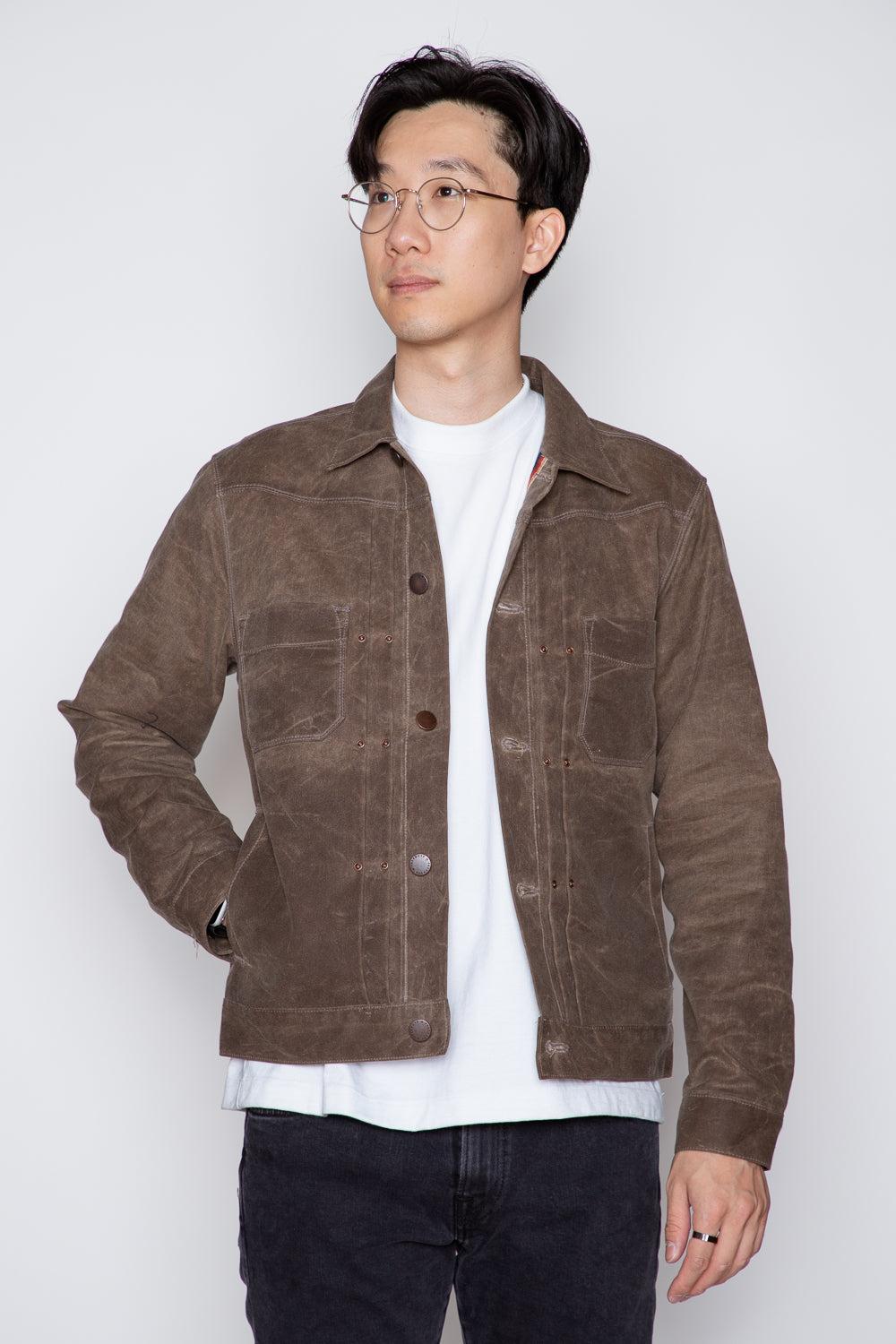 Freenote - Riders Jacket - RJ1 Waxed Oak – Dutil Denim