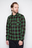 Iron Heart - Western Shirt - Ultra Heavy Flannel Ombré Check Green