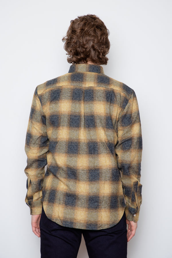 Naked & Famous - Easy Shirt - Tweedy Cotton Vintage Brushed Yellow