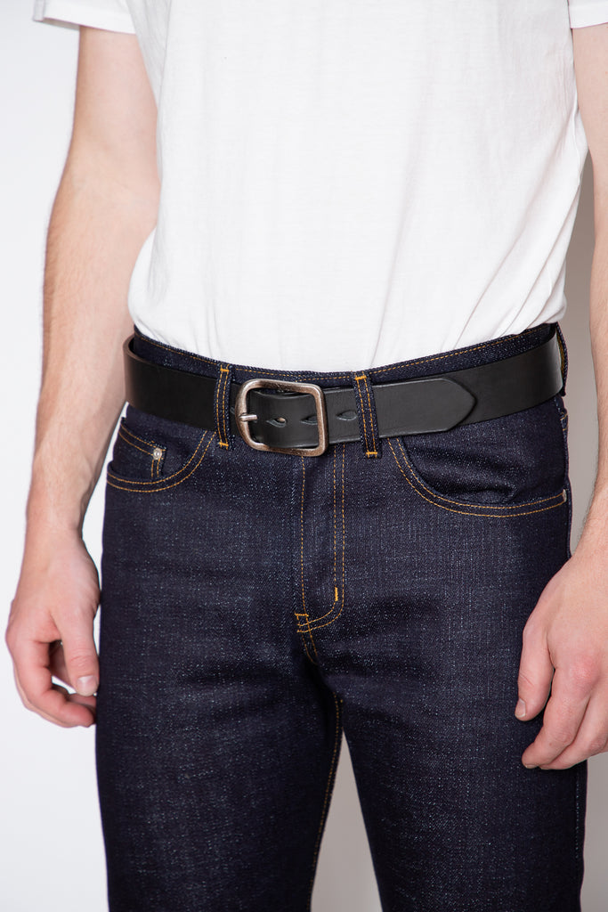 Naked & Famous - Thick Belt - Black Leather