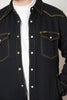 Iron Heart - CPO Shirt - Blanket Lined Denim - Black