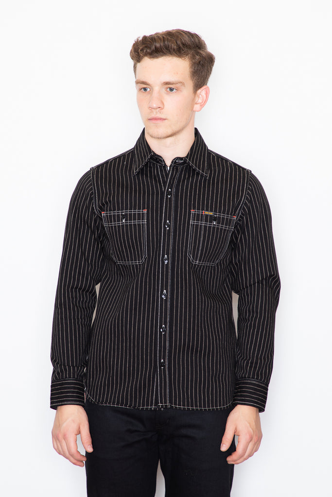 Iron Heart Work Shirt - Wabash Black-Dutil Denim