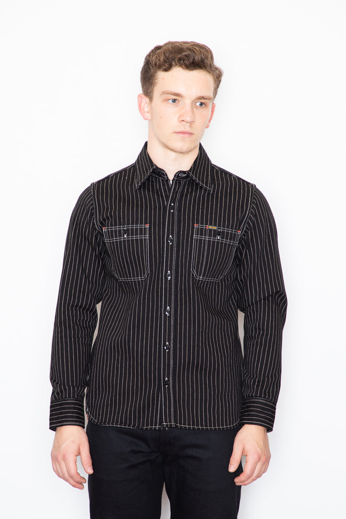 Iron Heart Work Shirt - Wabash Black-Dutil Denim