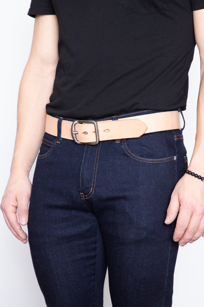 Naked & Famous Thick Belt - Natural Leather Jeans & Apparel Naked & Famous - Dutil Denim