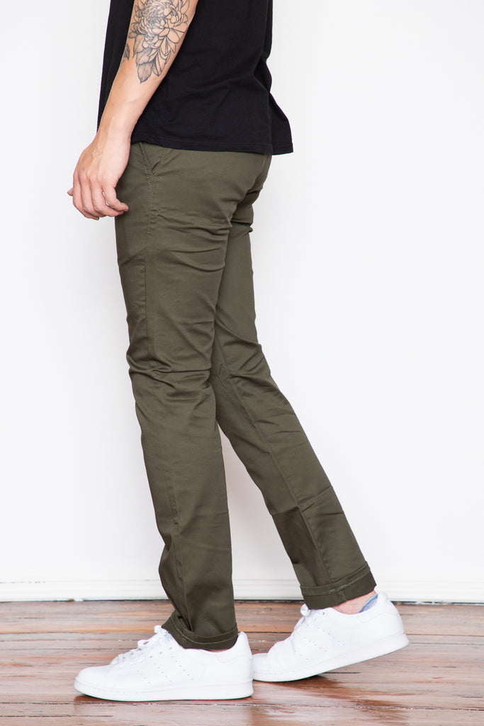 Naked & Famous Slim Chino - Green Twill Jeans & Apparel Naked & Famous - Dutil Denim