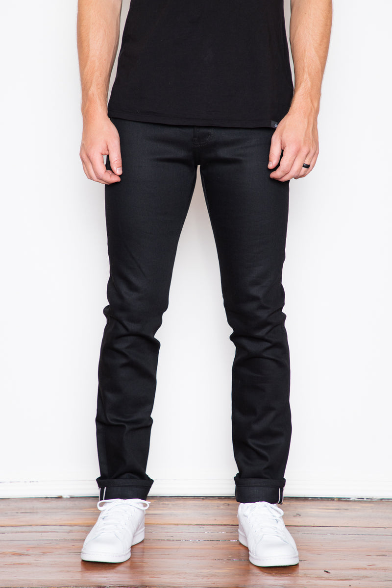 Naked & Famous - Super Guy - Black Cobra Stretch Selvedge– Dutil Denim