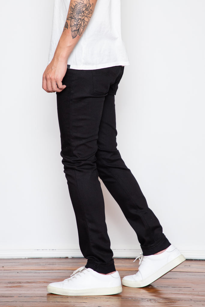 Nudie Jeans Lean Dean - Dry Ever Black 34L Jeans & Apparel Nudie - Dutil Denim