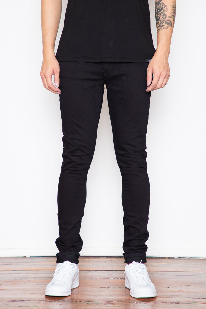 Nudie Jeans Skinny Lin Black Black– Dutil Denim