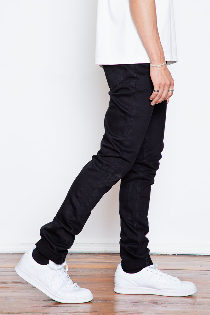black overdye jeans-Dutil Slim Taper Black Overdye-Dutil Denim