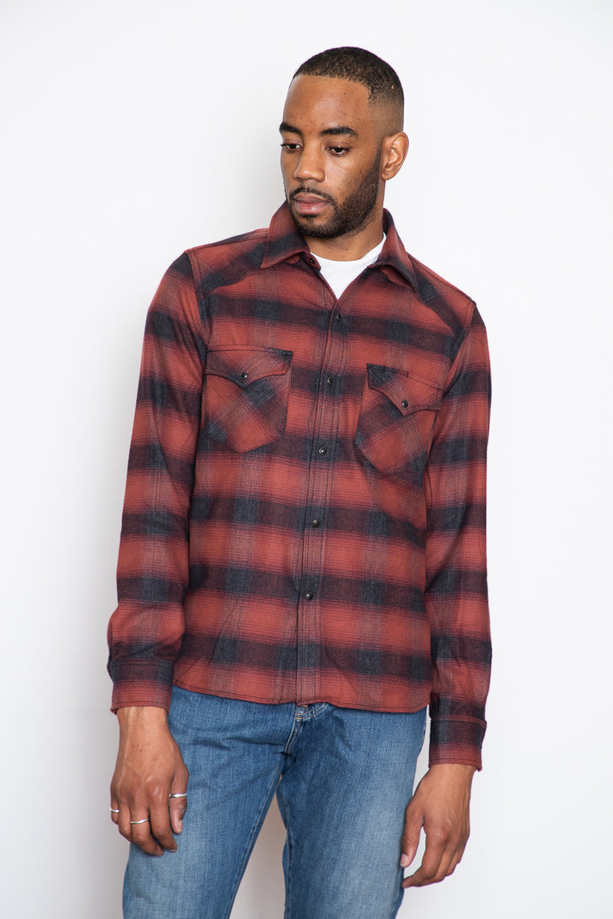 Red plaid deals western shirt