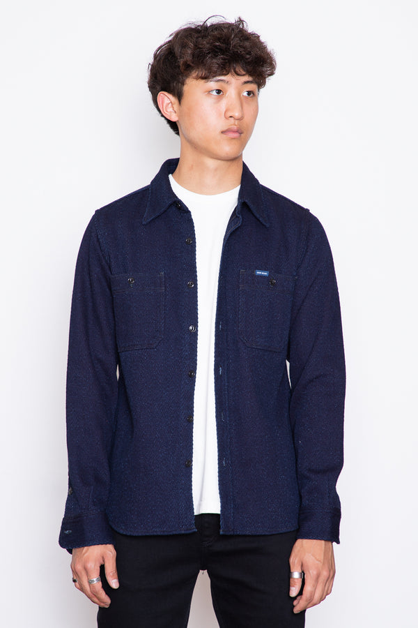 This corduroy like fabric originating from English medieval times has always been a hit in the Western, so we had to grab it in the Work Shirt! The kersey gives this shirt a thick and cozy feel. There is so much indigo saturating this shirt, the fading potential is massive! 
